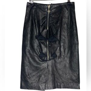 Royal Underground Black Leather Skirt